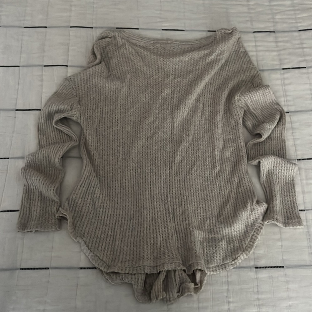 Beige Button Down Thermal - image 3